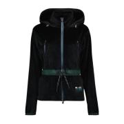 Moncler Sammet huva jacka Black, Dam