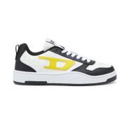 Diesel S-Ukiyo V2 Low - Låga sneakers i läder och nylon Multicolor, He...