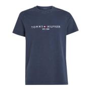 Tommy Hilfiger Stilren Garment Dye T-shirt Blue, Herr