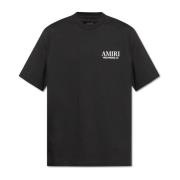 Amiri Tryckt T-shirt Black, Herr