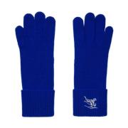 Burberry Ocean Blue Cashmere Stickade Handskar Blue, Unisex