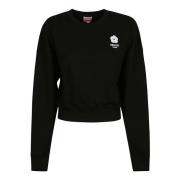 Kenzo Cropped Sweatshirt Black, Dam