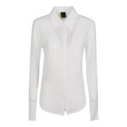 Pinko Långärmad skjorta med kriminell stil White, Dam