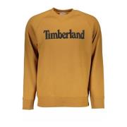 Timberland Brun Logo Print Tröja Bomull Brown, Herr