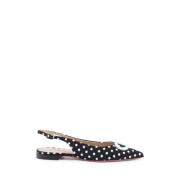 Dee Ocleppo Svart Polka Dot Slingback Flats Black, Dam