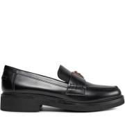 Guess Svarta läderloafers för kvinnor Black, Dam