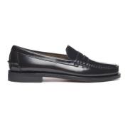 Sebago Klassisk Dan Brun Läder Mockasin Black, Herr