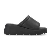 Rieker Svarta Casual Öppna Mulor Dams Platta Sandaler Black, Dam