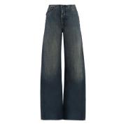 MM6 Maison Margiela Vintage Wide-leg Jeans Blue, Dam