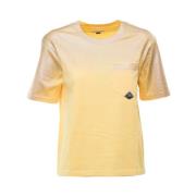 Roy Roger's Gradient Crew-neck Jersey T-shirt Yellow, Dam