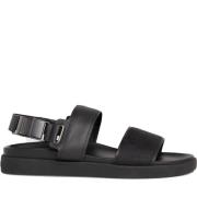 Calvin Klein Svart platt sandal för män Black, Herr