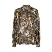 Just Cavalli Python Print Skjorta Multicolor, Dam