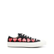 Comme des Garçons Play Hjärtmönster Converse Sneakers Svart Black, Her...