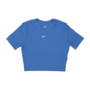 Nike Slim-Fit Crop Tee Essential Streetwear Blue, Dam