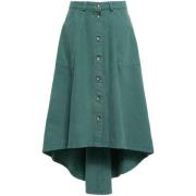 Henrik Vibskov Mallard Green Denim Kjol Green, Dam