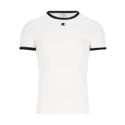 Courrèges Vit T-shirt Kollektion White, Herr