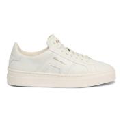 Santoni Dubbel Spänne Läder Sneaker White, Dam