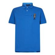 Ralph Lauren Blått Polo Skjorta med Polo Bear Broderi Blue, Herr