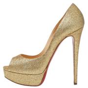 Christian Louboutin Pre-owned Pre-owned Tyg klackskor Yellow, Dam