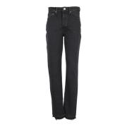 Re/Done Retro High Rise Skinny Boot Jeans Black, Dam