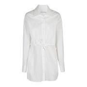 T by Alexander Wang Stilren Dubbellagad Topp White, Dam