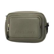 Burberry Grön Kornigt Läder Kamera Crossbody-väska Green, Dam