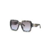 Chopard Stiliga solglasögon med brun gradientblå Brown, Dam