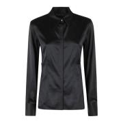 Helmut Lang Stilren Seamed Slash Skjorta Black, Dam