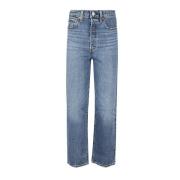 Levi's Valley View Straight Ankle Jeans Blue, Dam