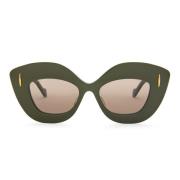 Loewe Retro Screen Solglasögon Brun Cat-Eye Green, Dam