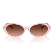 Versace Ovala solglasögon med rosa gradientlins Pink, Unisex