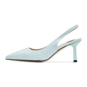 Cesare Gaspari Blå Jewel Suede High Heeled Pumps Blue, Dam