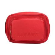 Burberry Röd Läder Kamera Crossbody Väska Red, Dam
