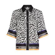Karl Lagerfeld Zebra Print Casual Skjorta Multicolor, Dam