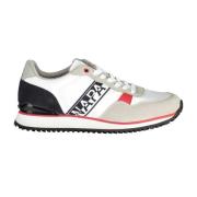 Napapijri Vit Polyester Sneaker med Logo Multicolor, Herr