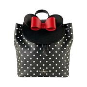 Kate Spade Minnie Mouse Läder Ryggsäck Bågdesign Black, Dam