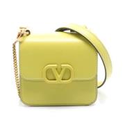 Valentino Vintage Pre-owned Laeder axelremsvskor Yellow, Dam