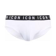 Dsquared2 Vita Icon Midjebriefs White, Herr