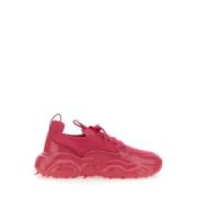 Moschino Logo Sneaker Polyester Elastan Polyuretan Pink, Dam