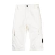 C.p. Company Vita Bermuda Cargo Shorts White, Herr