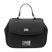 Cavalli Class Metallisk Polyuretan Handväska för Kvinnor Black, Dam