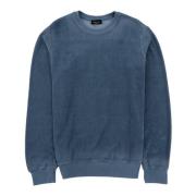 Roberto Collina Terry Sweatshirt Blue, Herr
