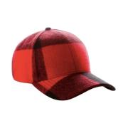 Woolrich Buffalo Check Baseball Cap Red, Unisex