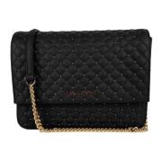 Baldinini Studded Leather Crossbody Bag Black, Dam