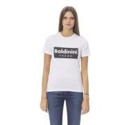 Baldinini Trendiga Vita Bomullstoppar T-Shirt Multicolor, Dam