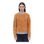 Brain Dead Marled Alpaca Crewneck Sweater Orange, Herr