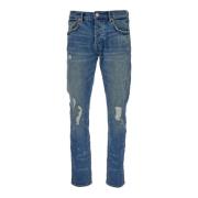 Purple Brand Blå Thrashed Jeans Blue, Herr