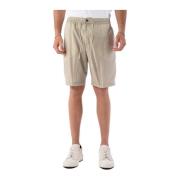 PT Torino Ull Bermuda Shorts med Elastisk Midja Beige, Herr