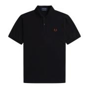 Fred Perry Original Plain Polo Svart & Brun Black, Herr