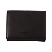 Dolce & Gabbana Svart Läder Trifold Multi Kit Black, Herr